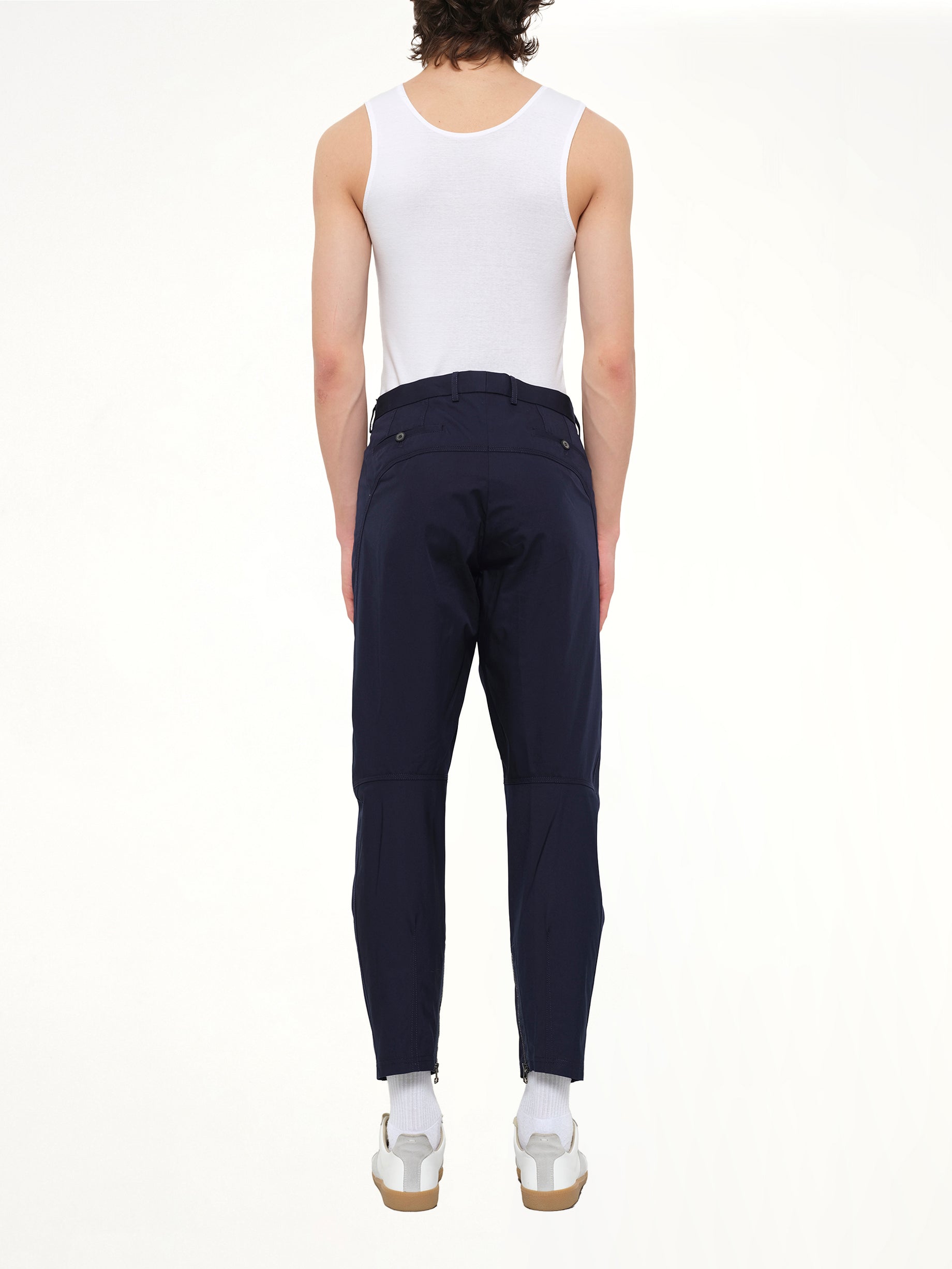 Cut Biker Pants in Blue