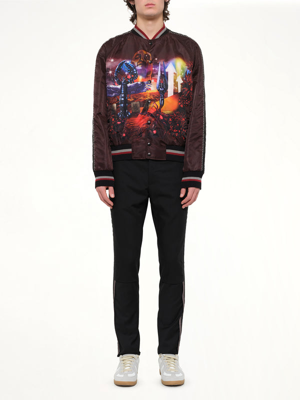 Dune Baseball Jacket in Burg