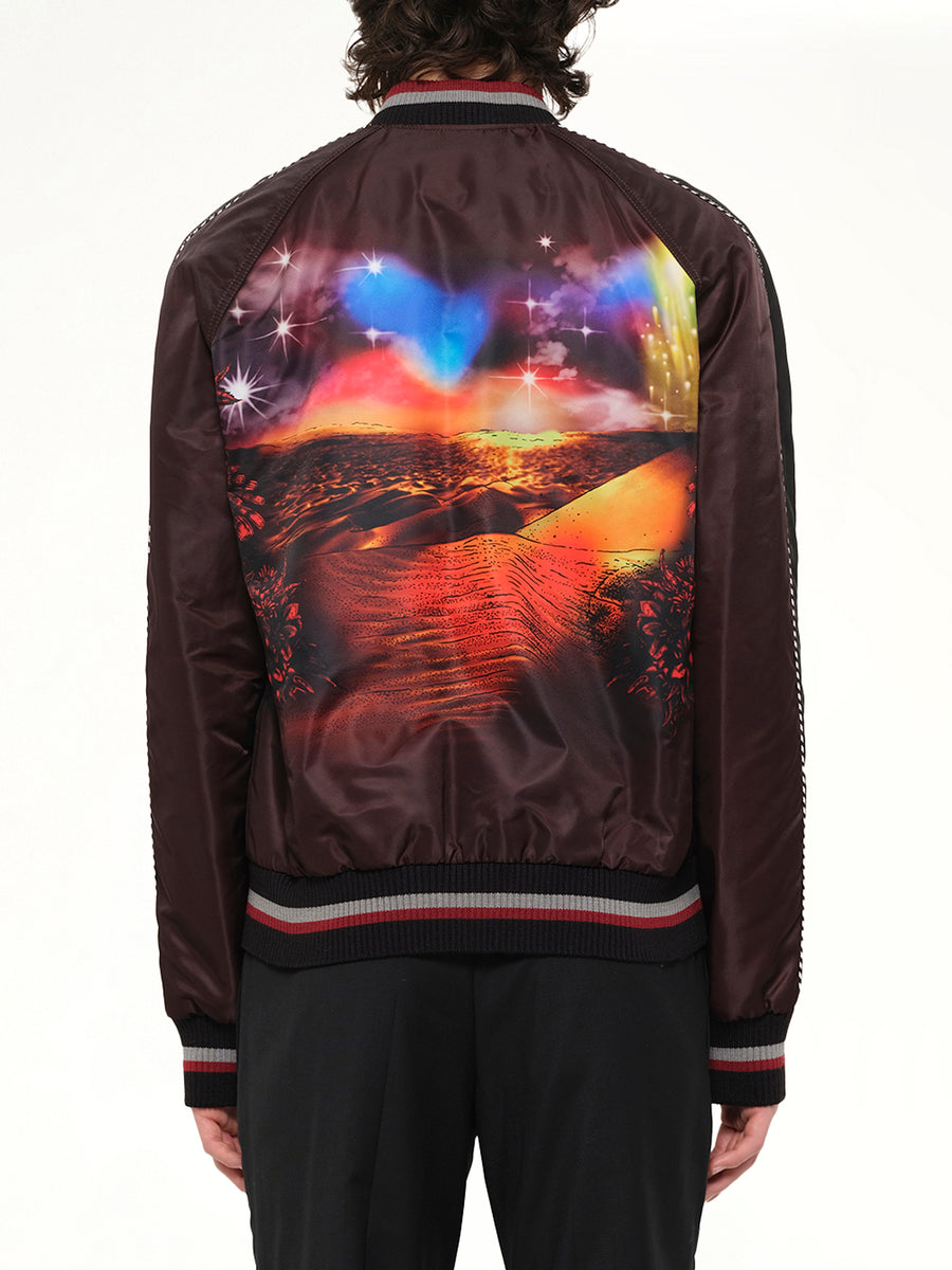 Dune Baseball Jacket in Burg