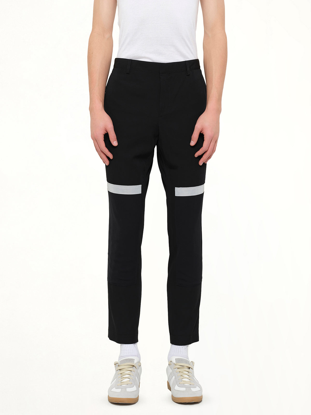Lanvin Slim Crop Patch Trousers in Black