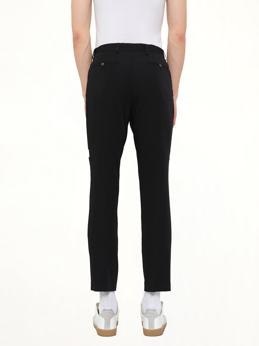 Lanvin Slim Crop Patch Trousers in Black