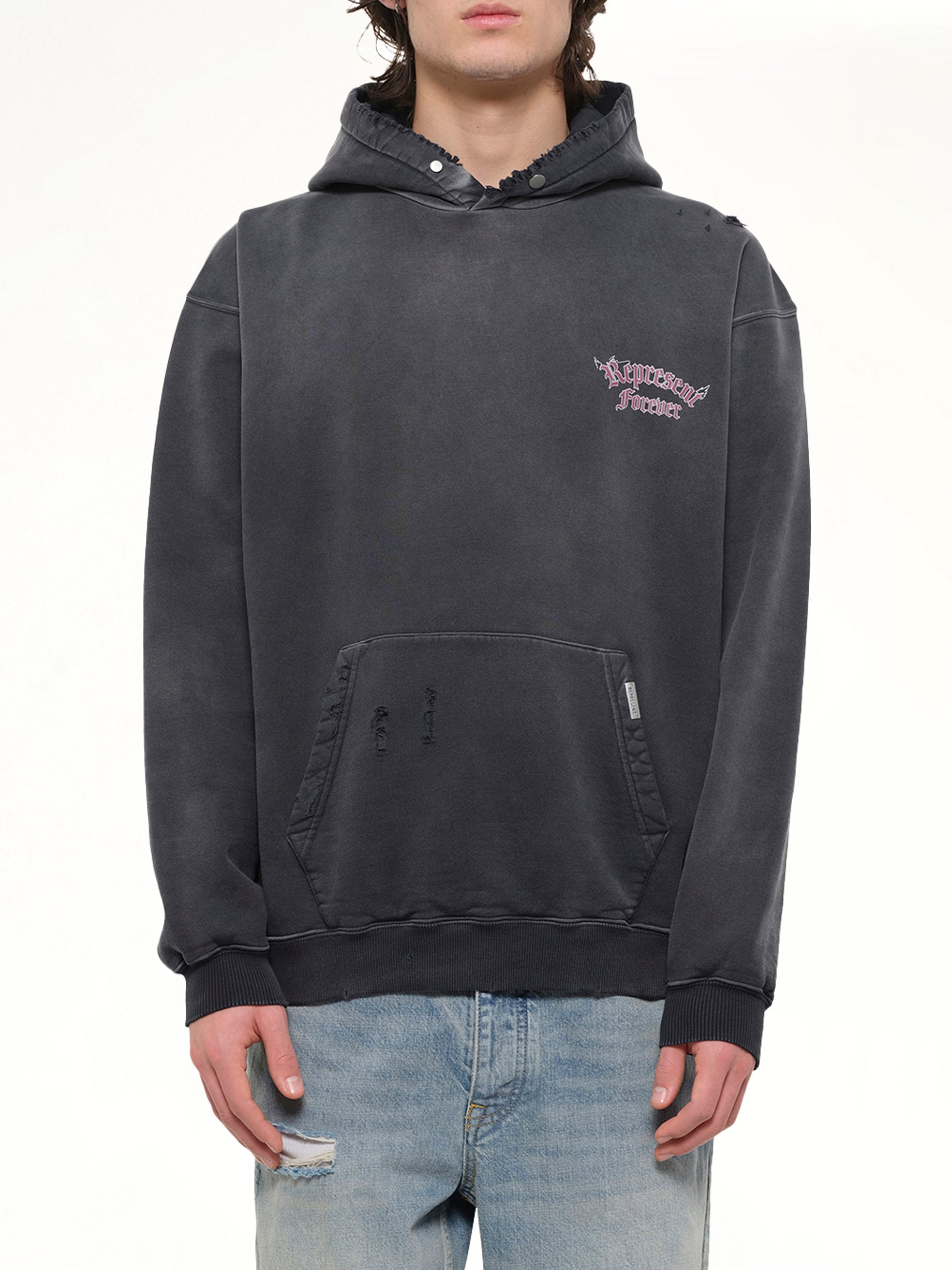 Duality Hoodie in Washed Black