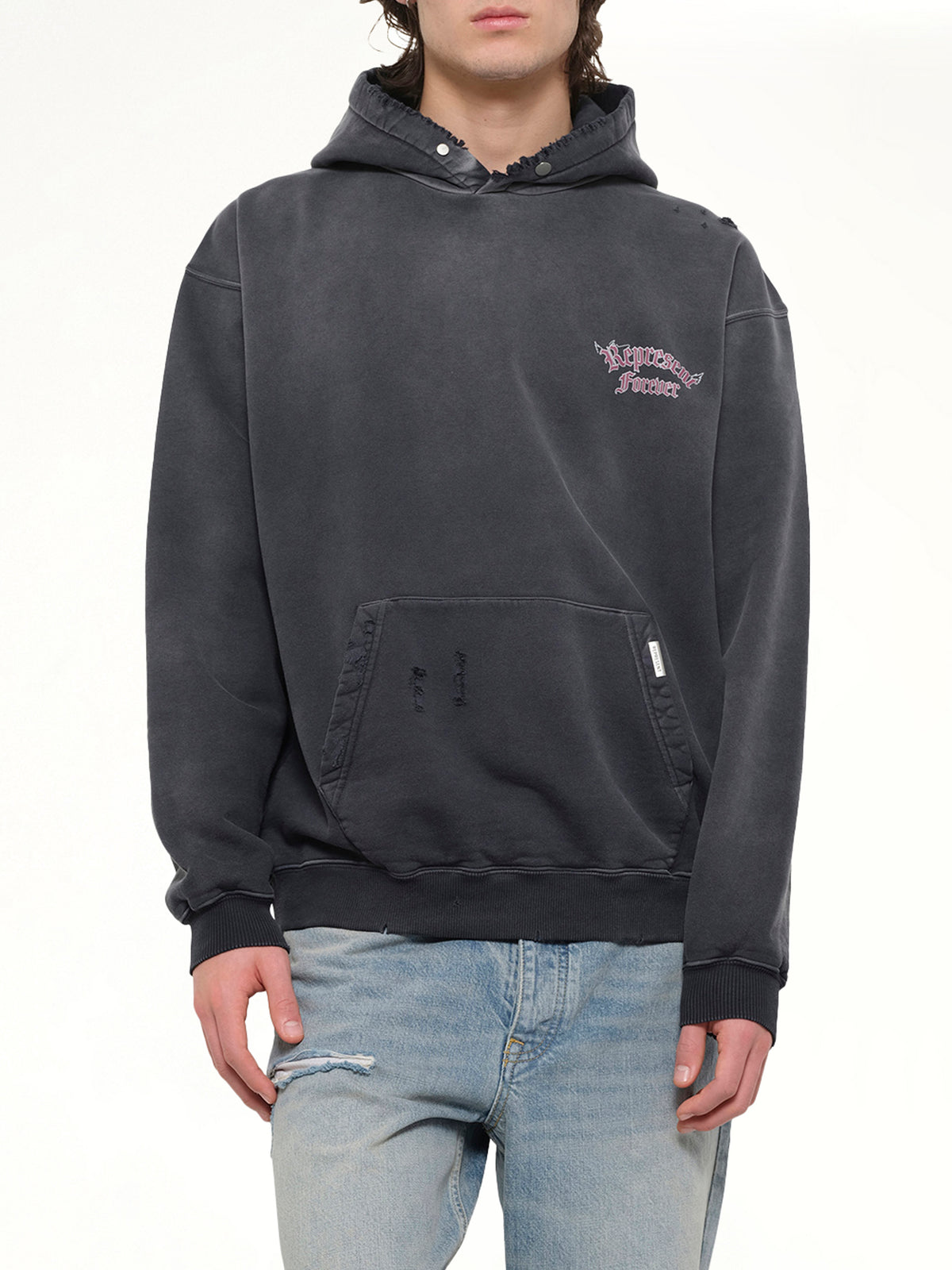 Duality Hoodie in Washed Black