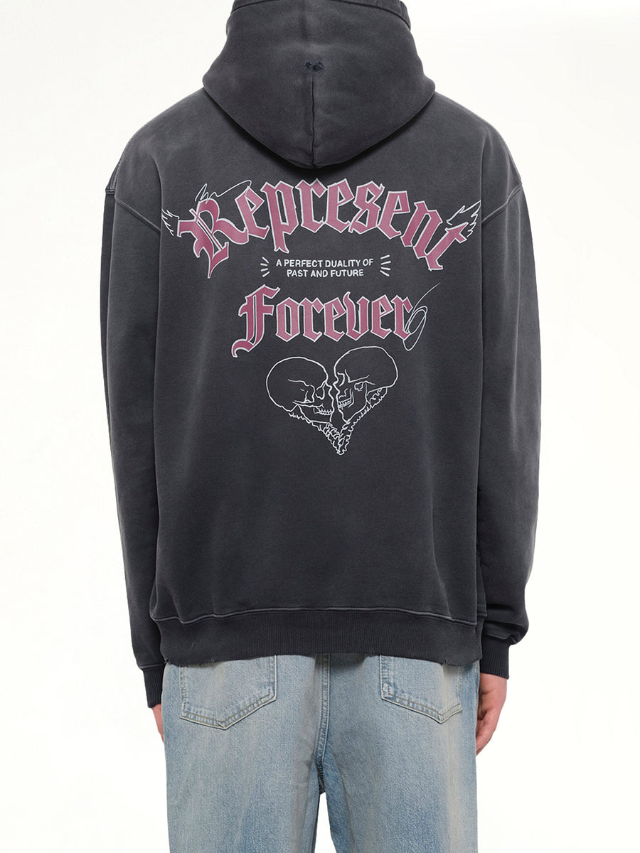 Duality Hoodie in Washed Black