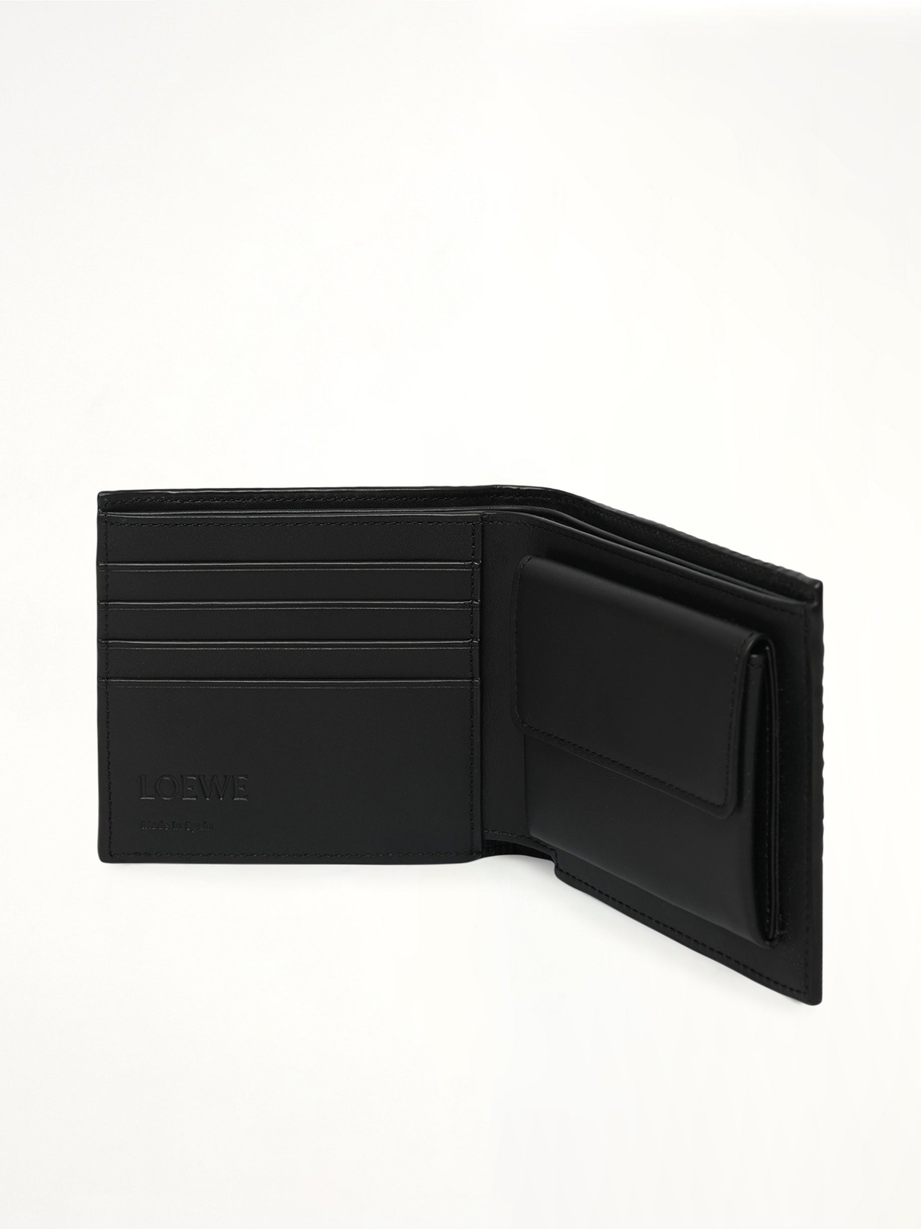 Loewe Graphic Bifold Coin Wallet in Black