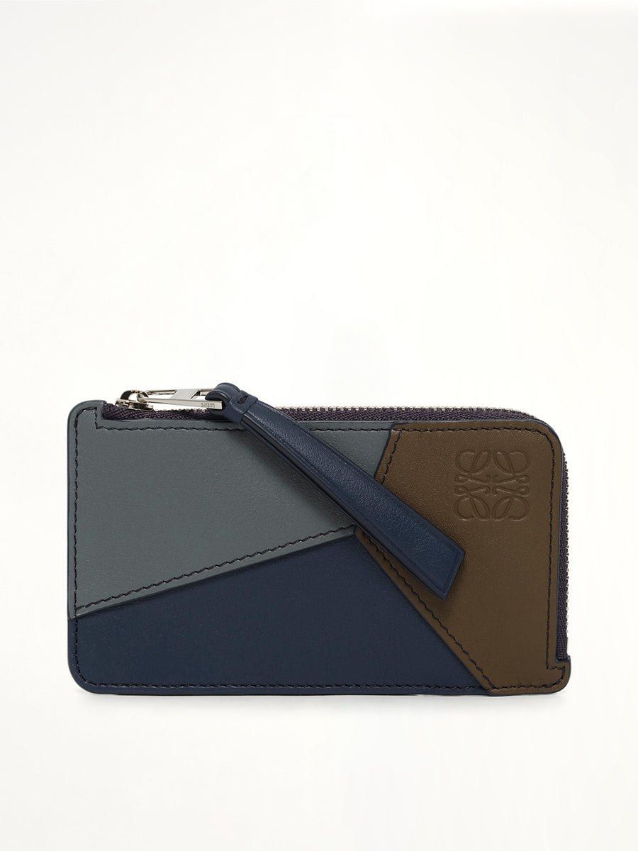 Puzzle Edge Coin Cardholder Multi in Blue Grey/Navy