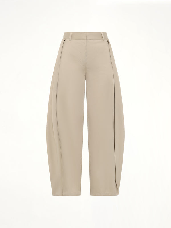 Cotton Silk Garbadine Trousers AF in Beige
