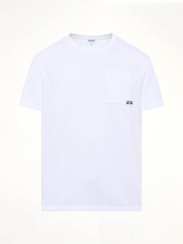 Two-Tone Anagram Relaxed Fit T-Shirt in White