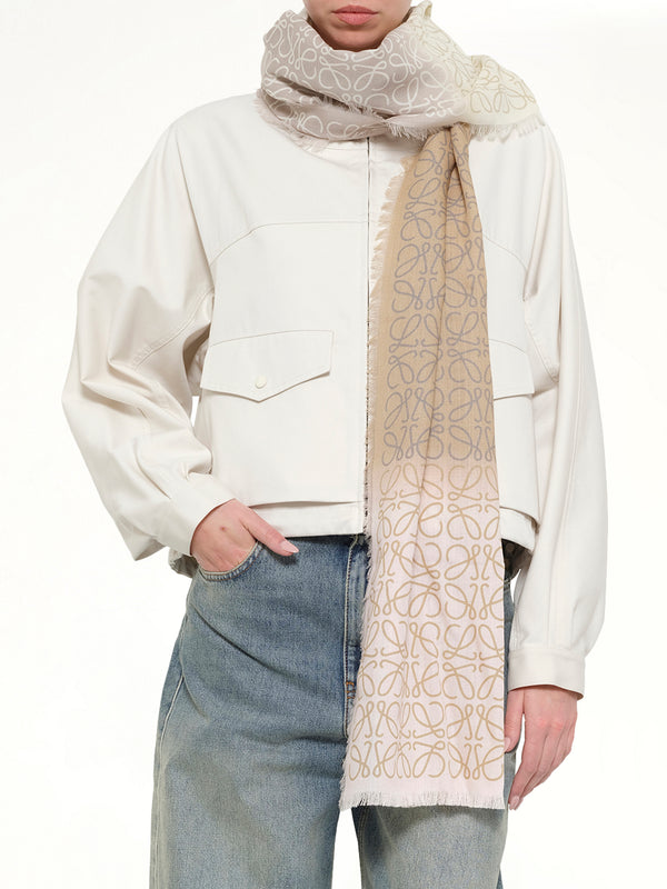 45X200 Anagram Scarf in Light Link/Beige