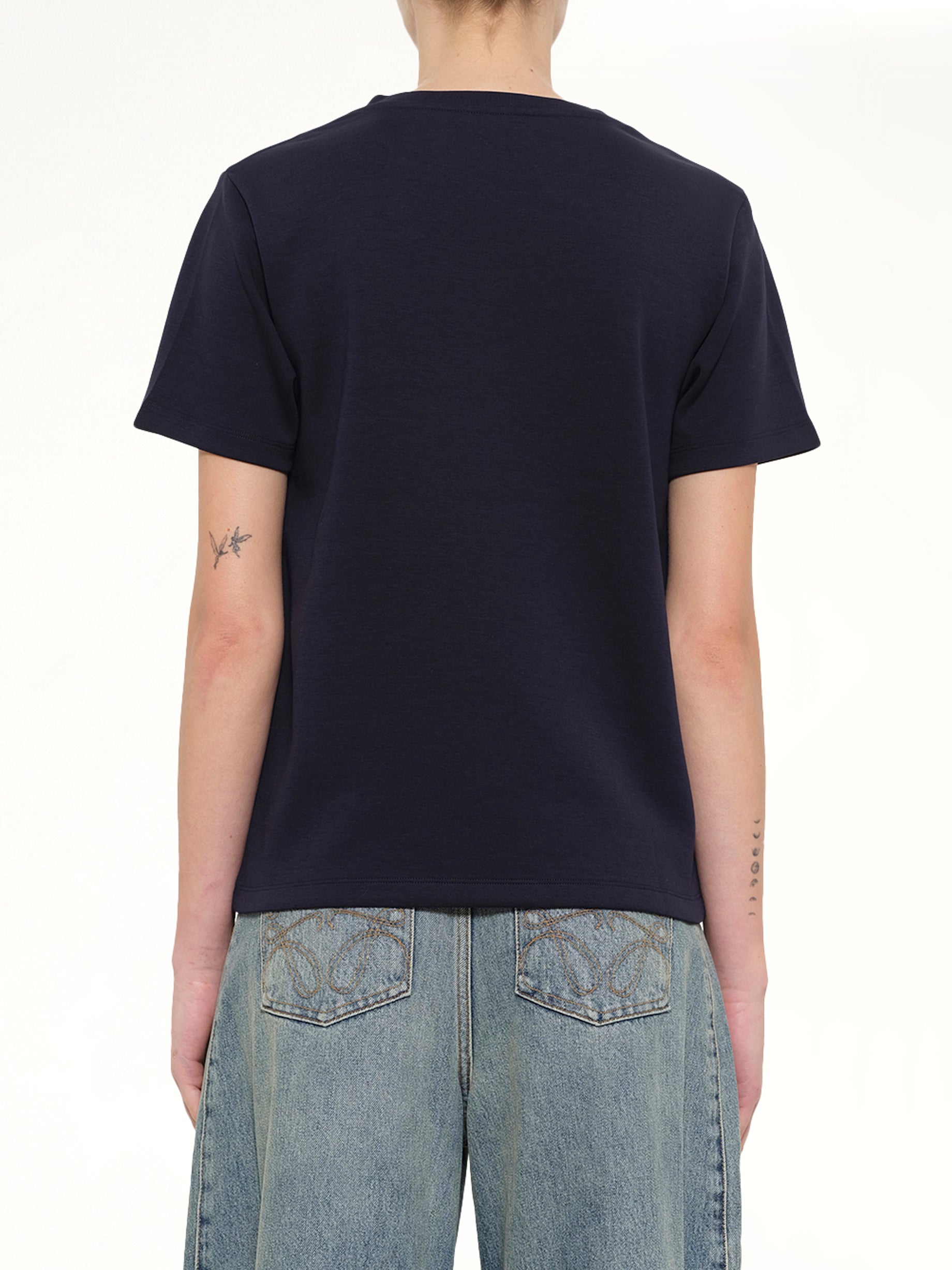 Anagram Regular Fit T-Shirt in Navy Blue/White