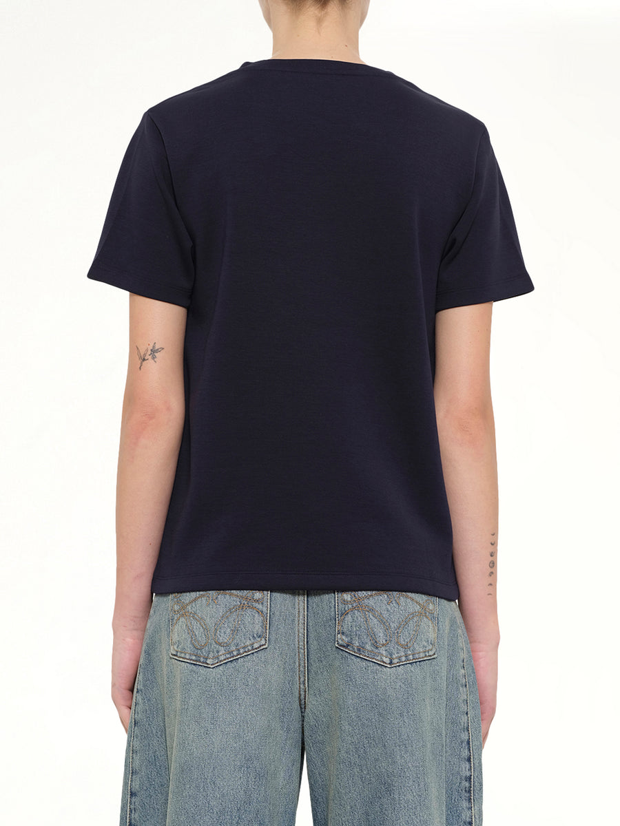 Anagram Regular Fit T-Shirt in Navy Blue/White