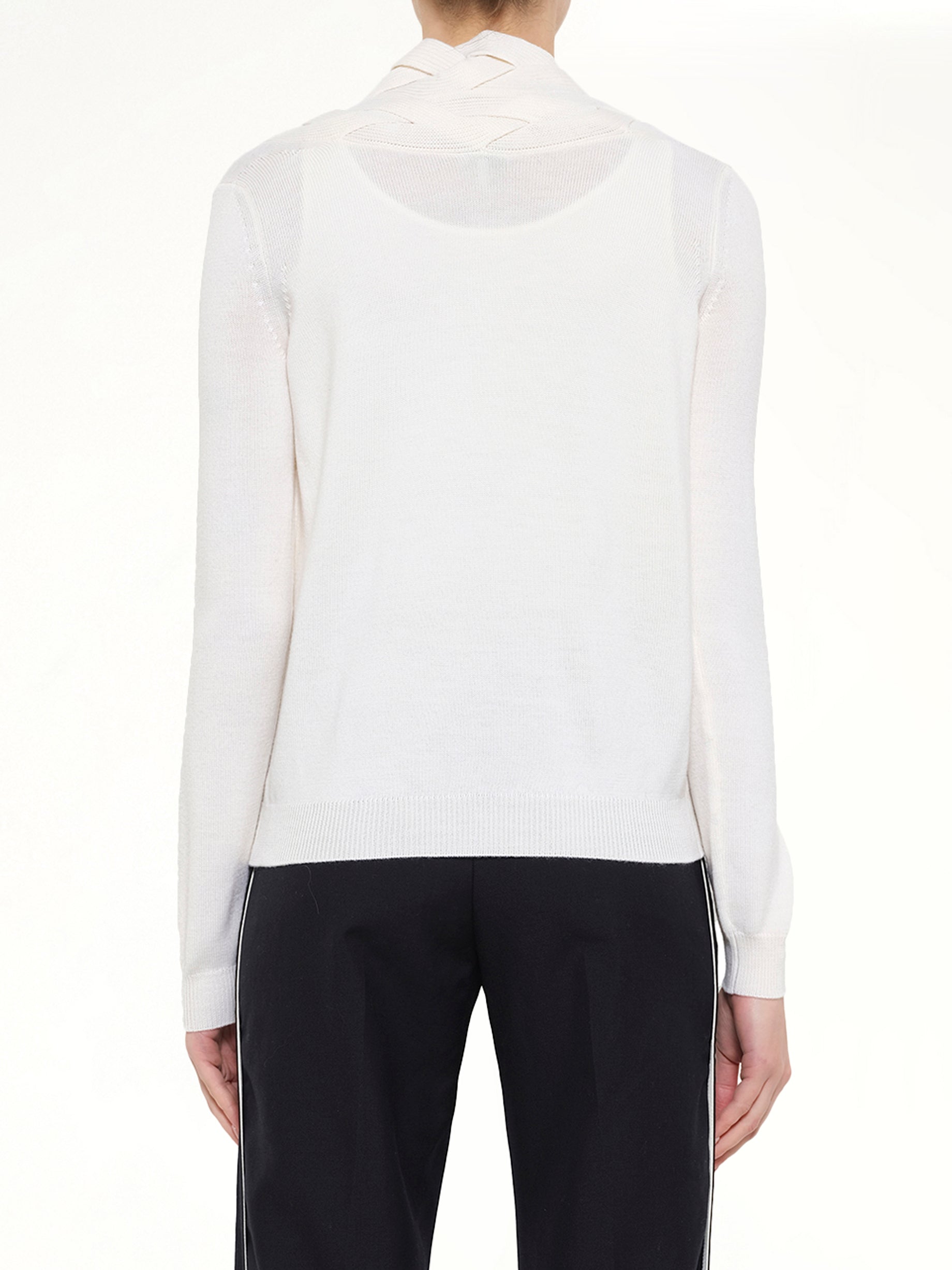 Braid Cardigan in White