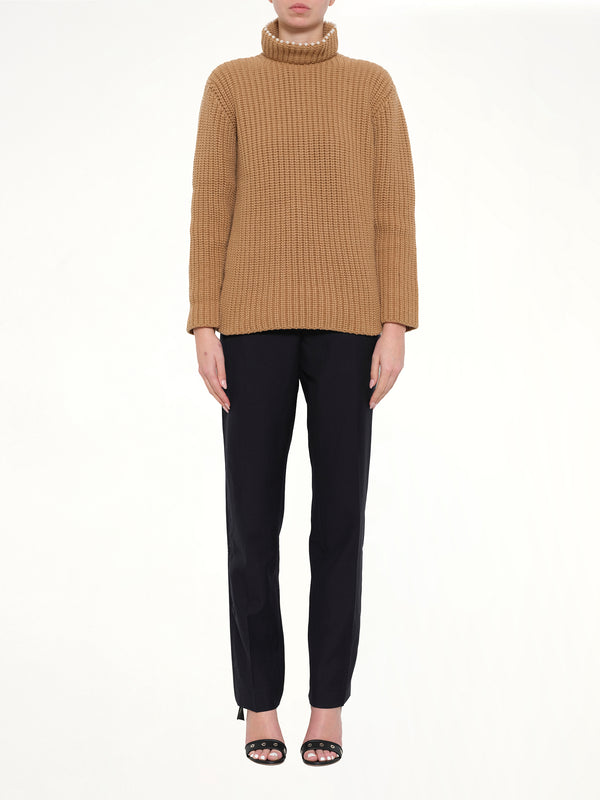 High Pearls Sweater in Camel