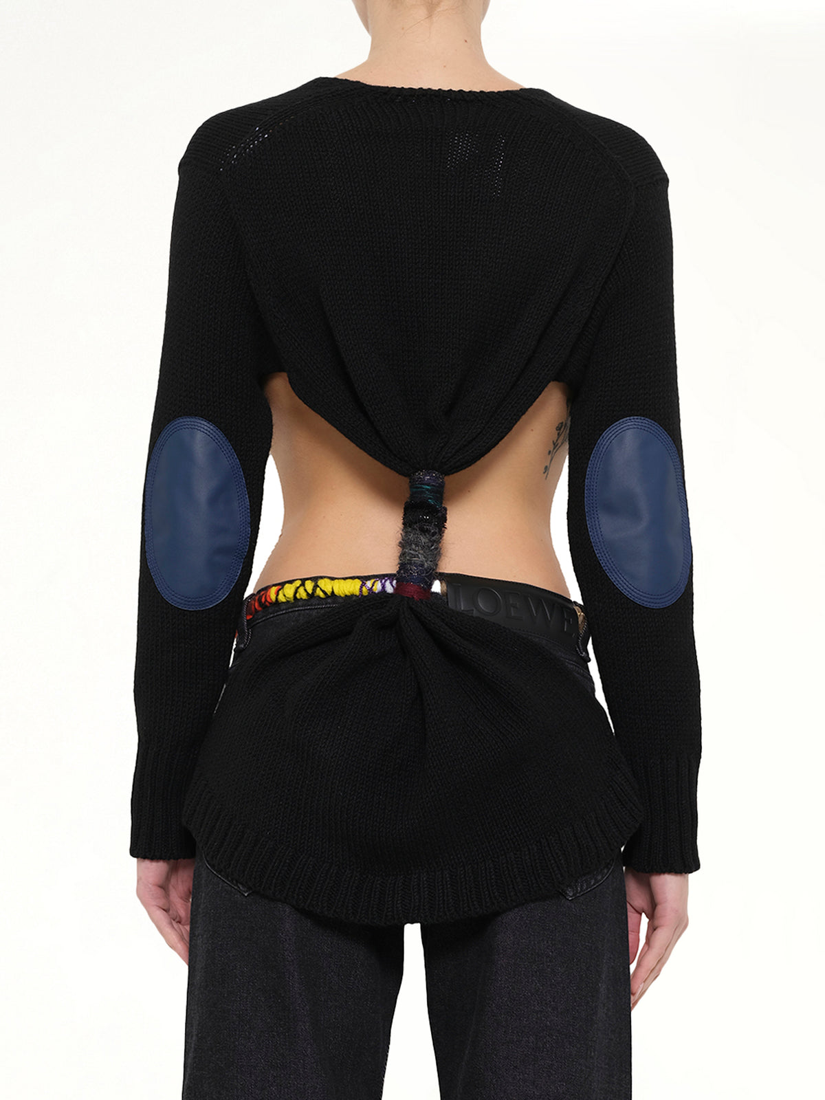 Embroidered Knot Sweatshirt in Black