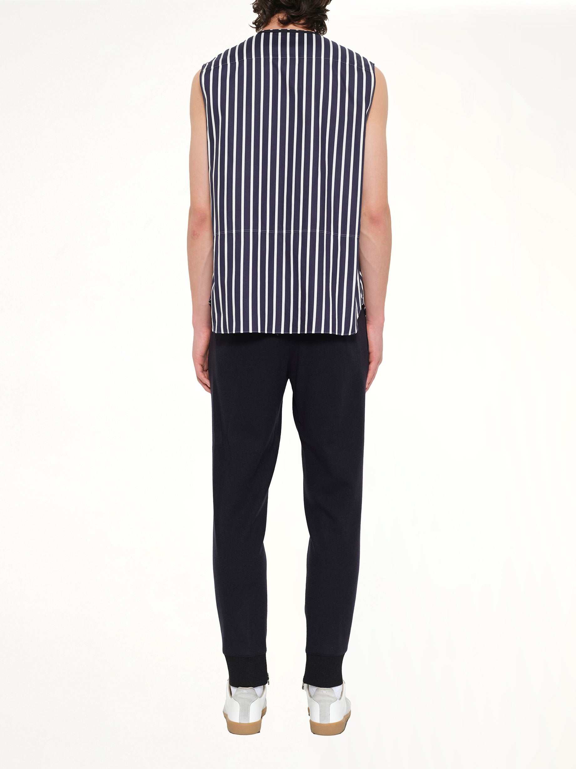 Ribbon V Neck in Navy