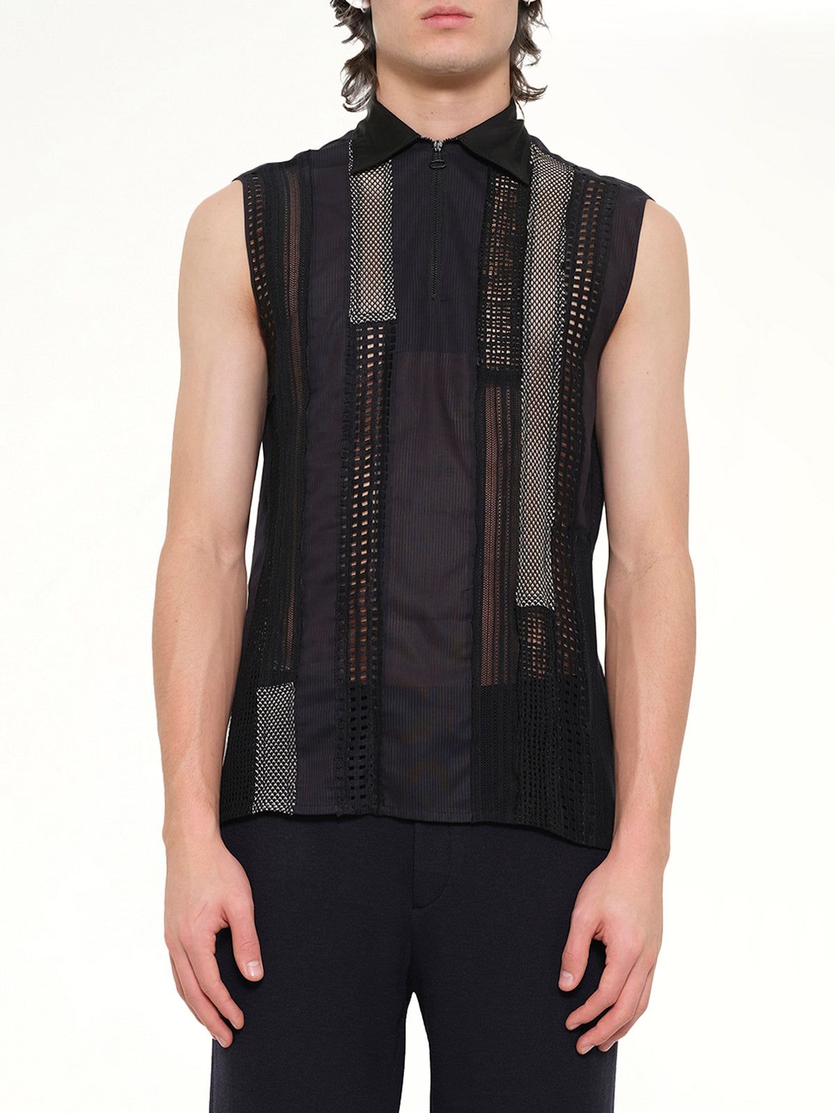 S/Less Shirt Patchwork in Black
