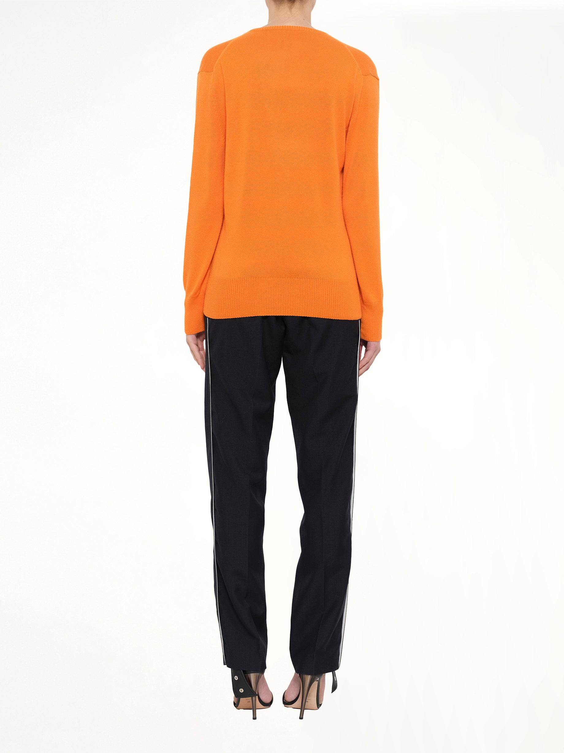 V Neck Sweater in Orange
