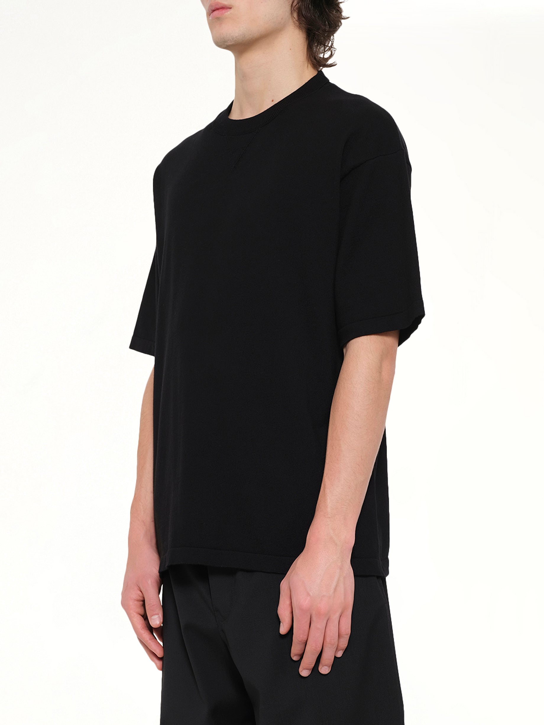 Twisted Rib Top in Black