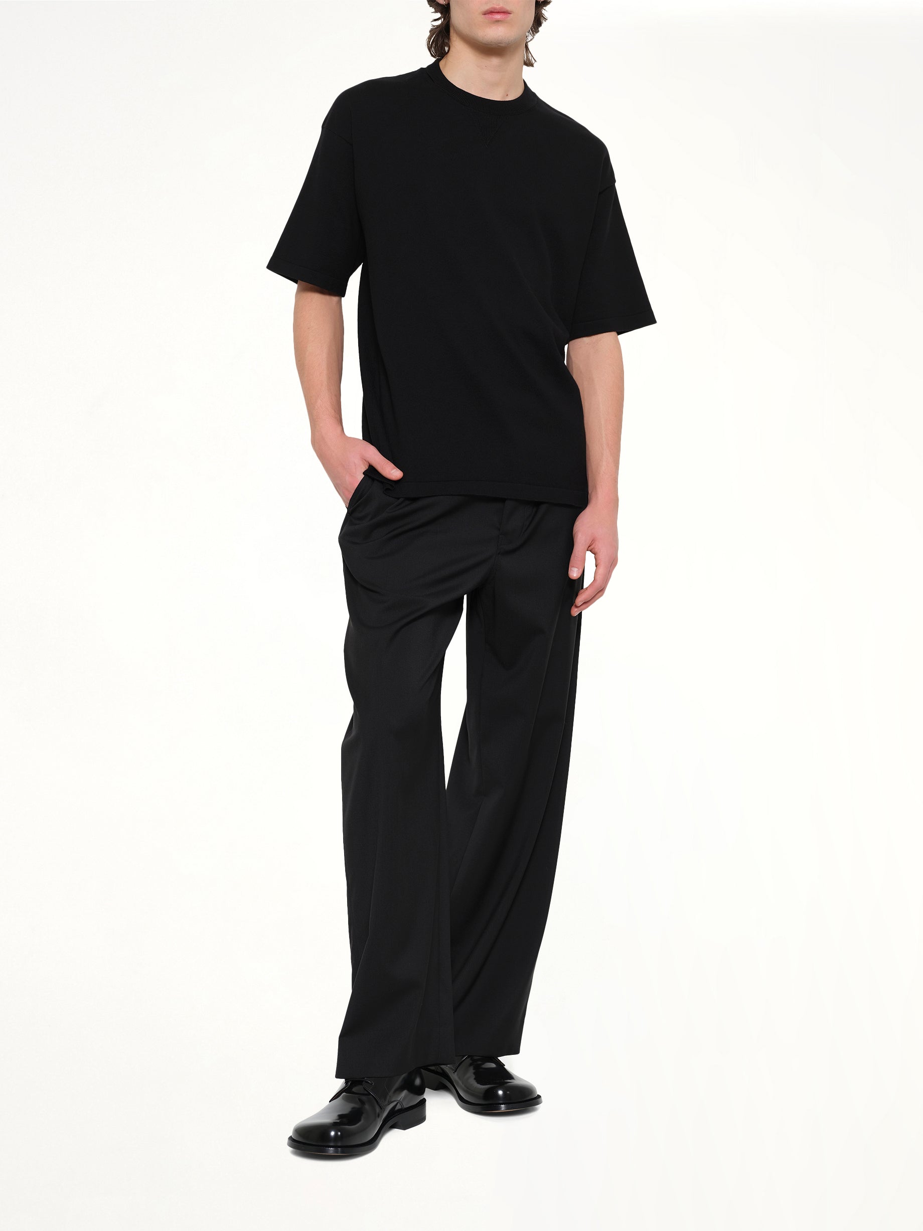 Twisted Rib Top in Black