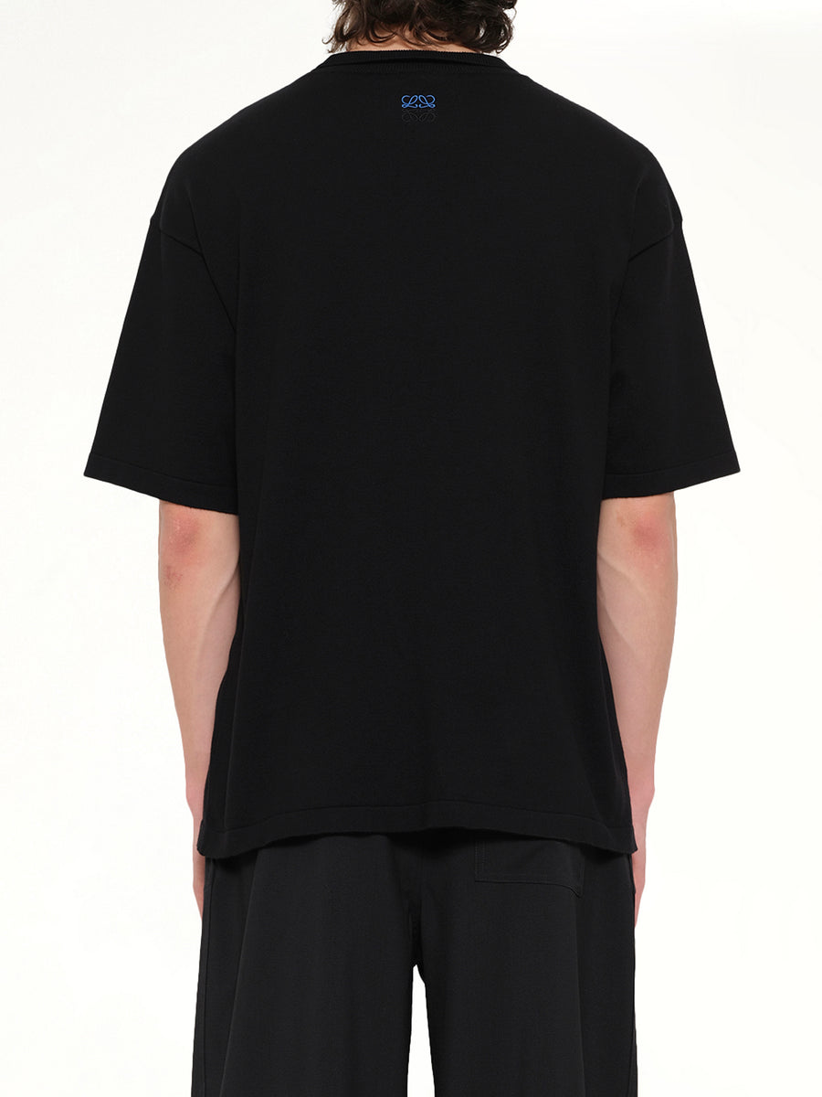 Twisted Rib Top in Black