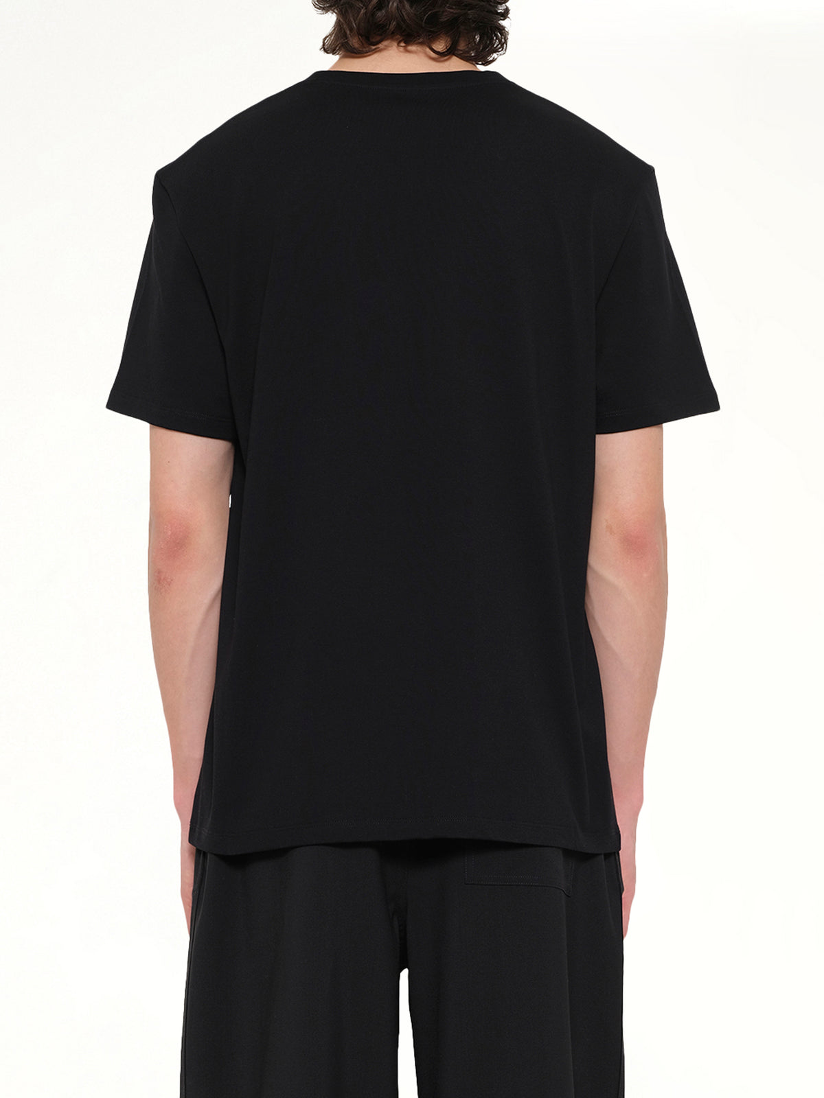 Two-Tone Anagram Relaxed Fit T-Shirt in Black