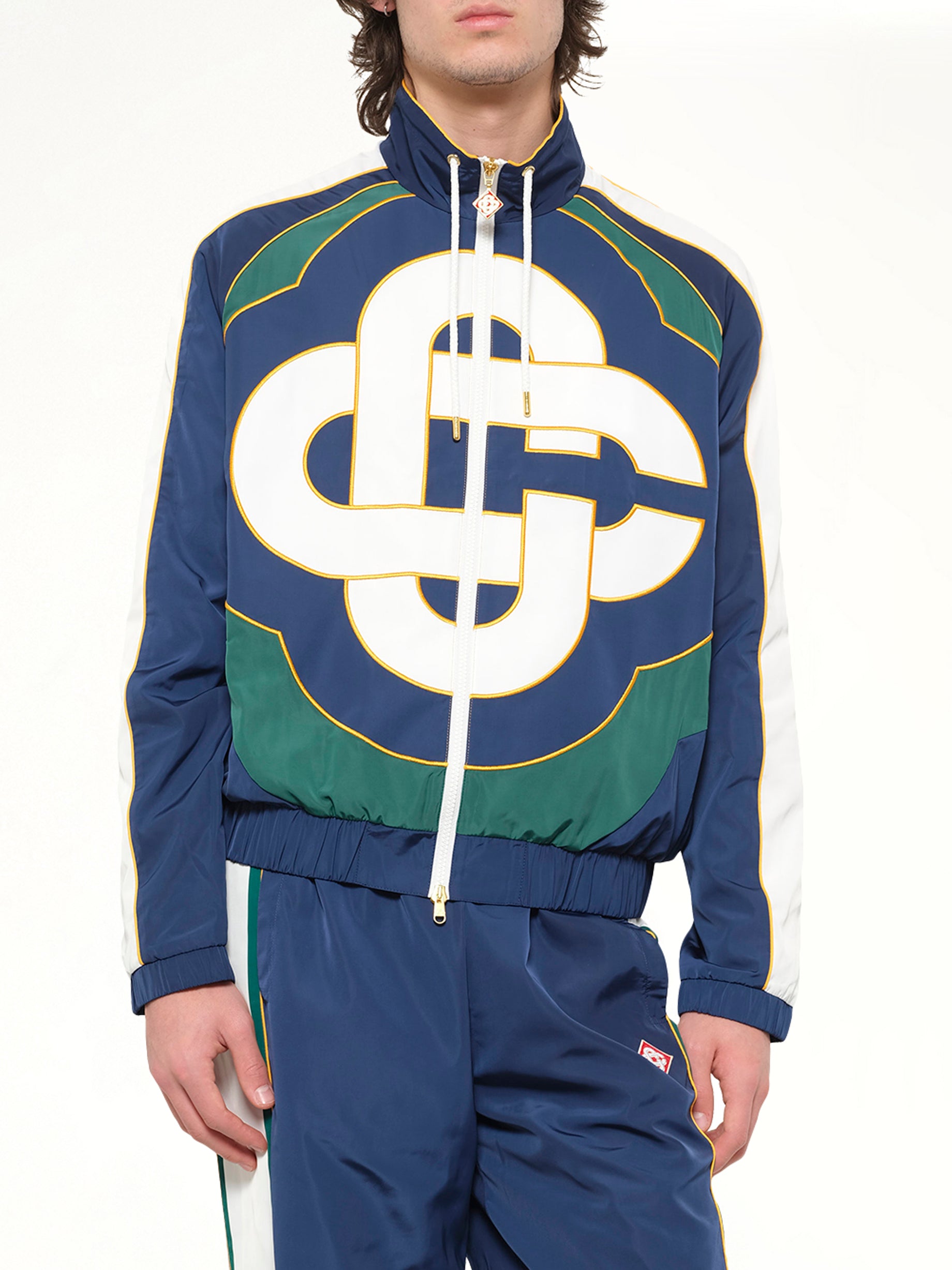 CC Applique Colourblock Windbreaker Jacket in Navy