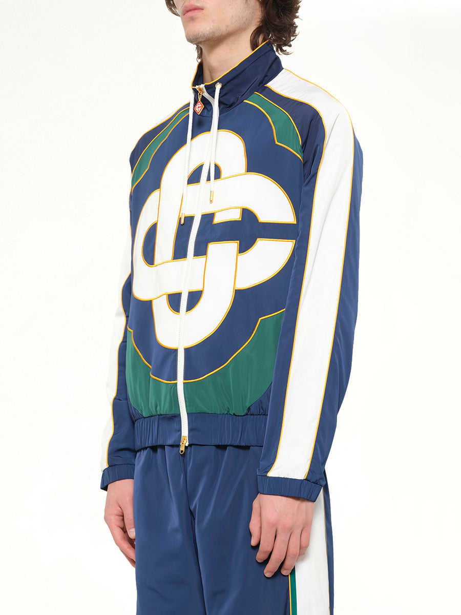 CC Applique Colourblock Windbreaker Jacket in Navy