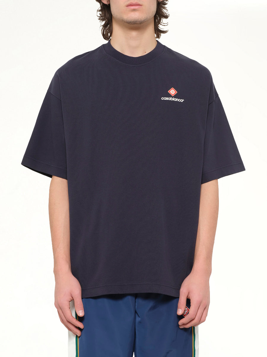 Casablanca Sports Oversized T-Shirt in Navy