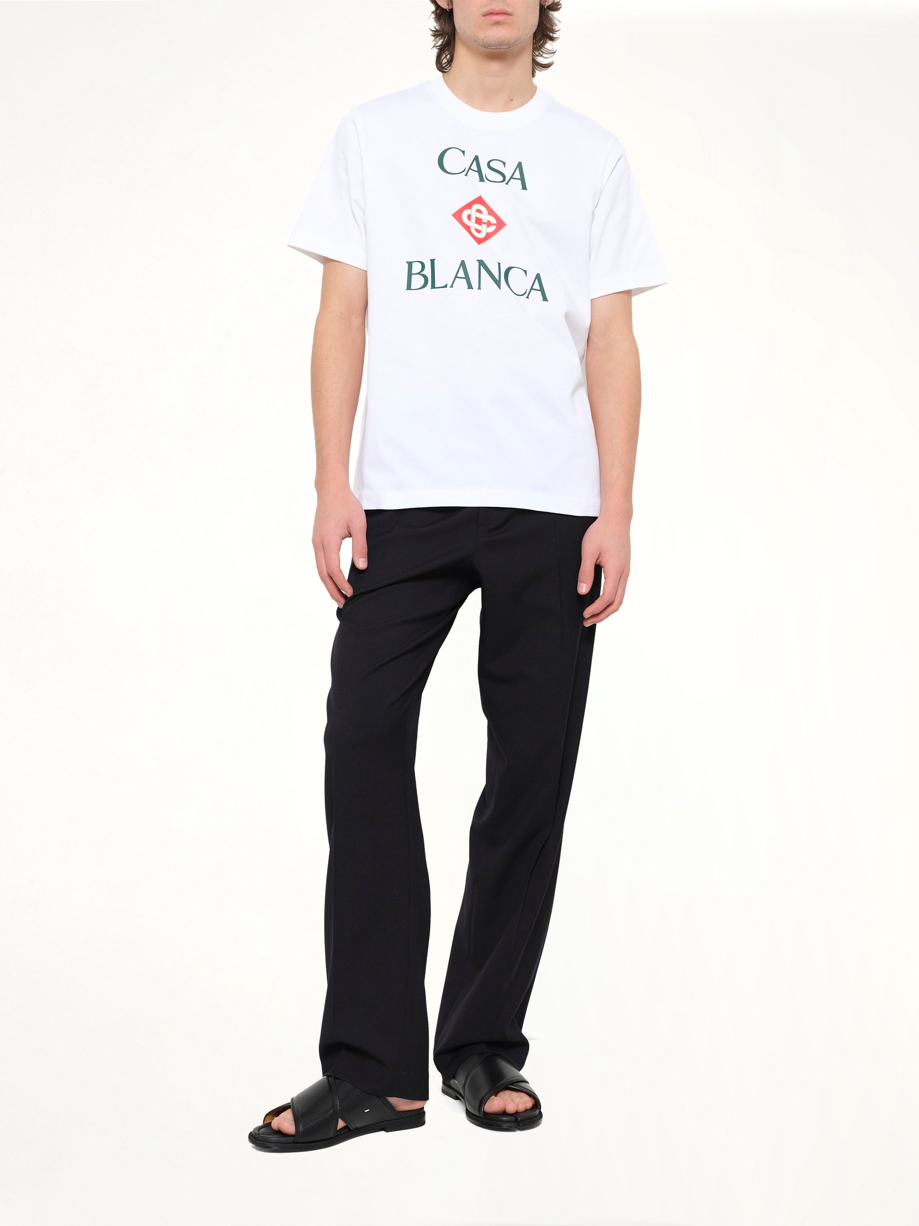 Casablanca Stacked Classic T-Shirt in White