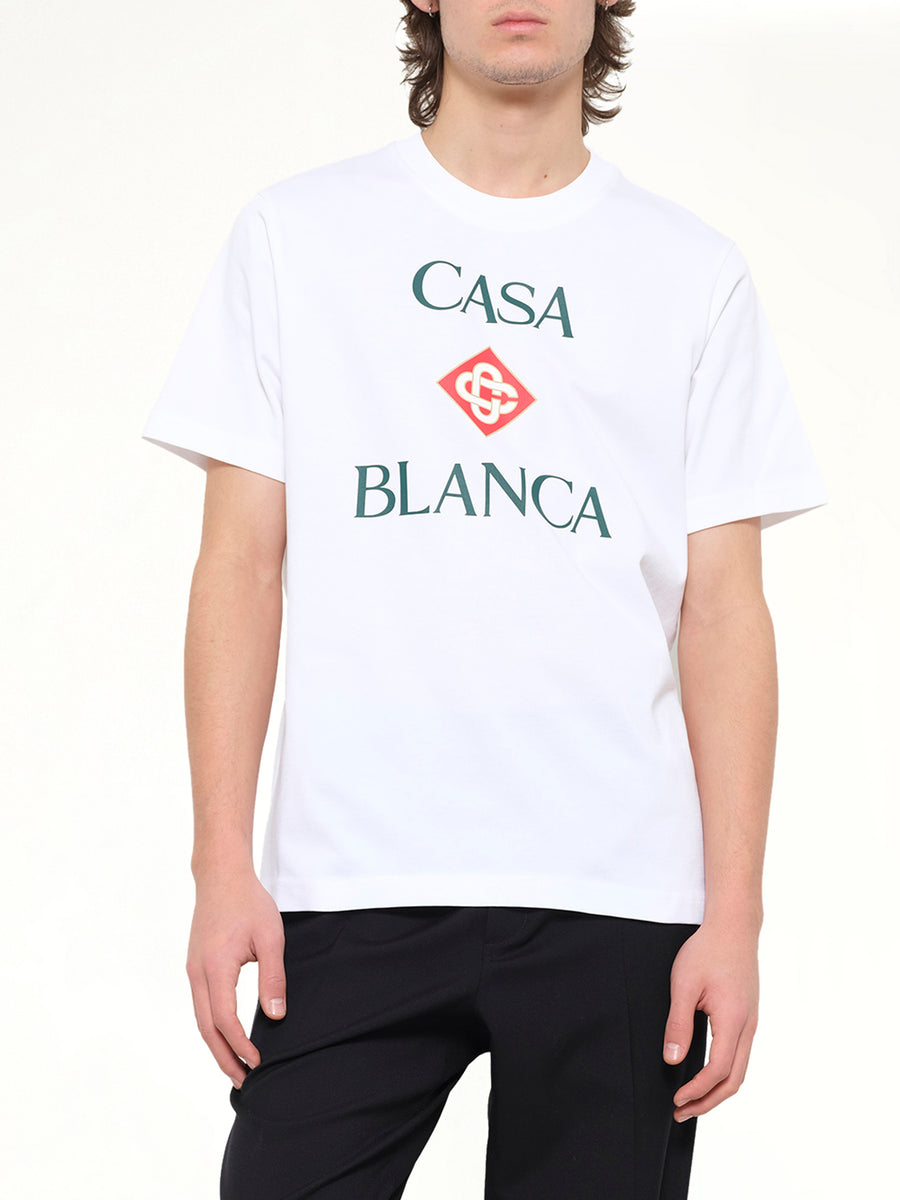 Casablanca Stacked Classic T-Shirt in White