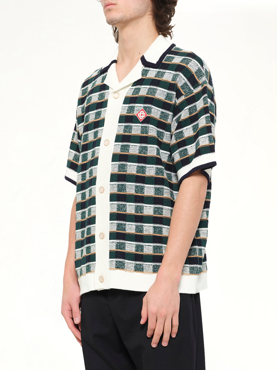 Cotton Mosaic Shirt in Green