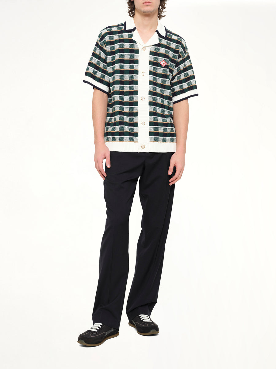 Cotton Mosaic Shirt in Green