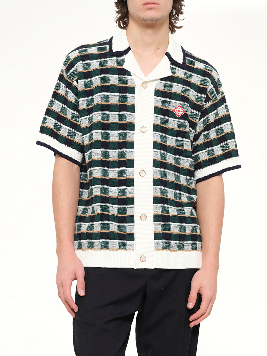 Cotton Mosaic Shirt in Green