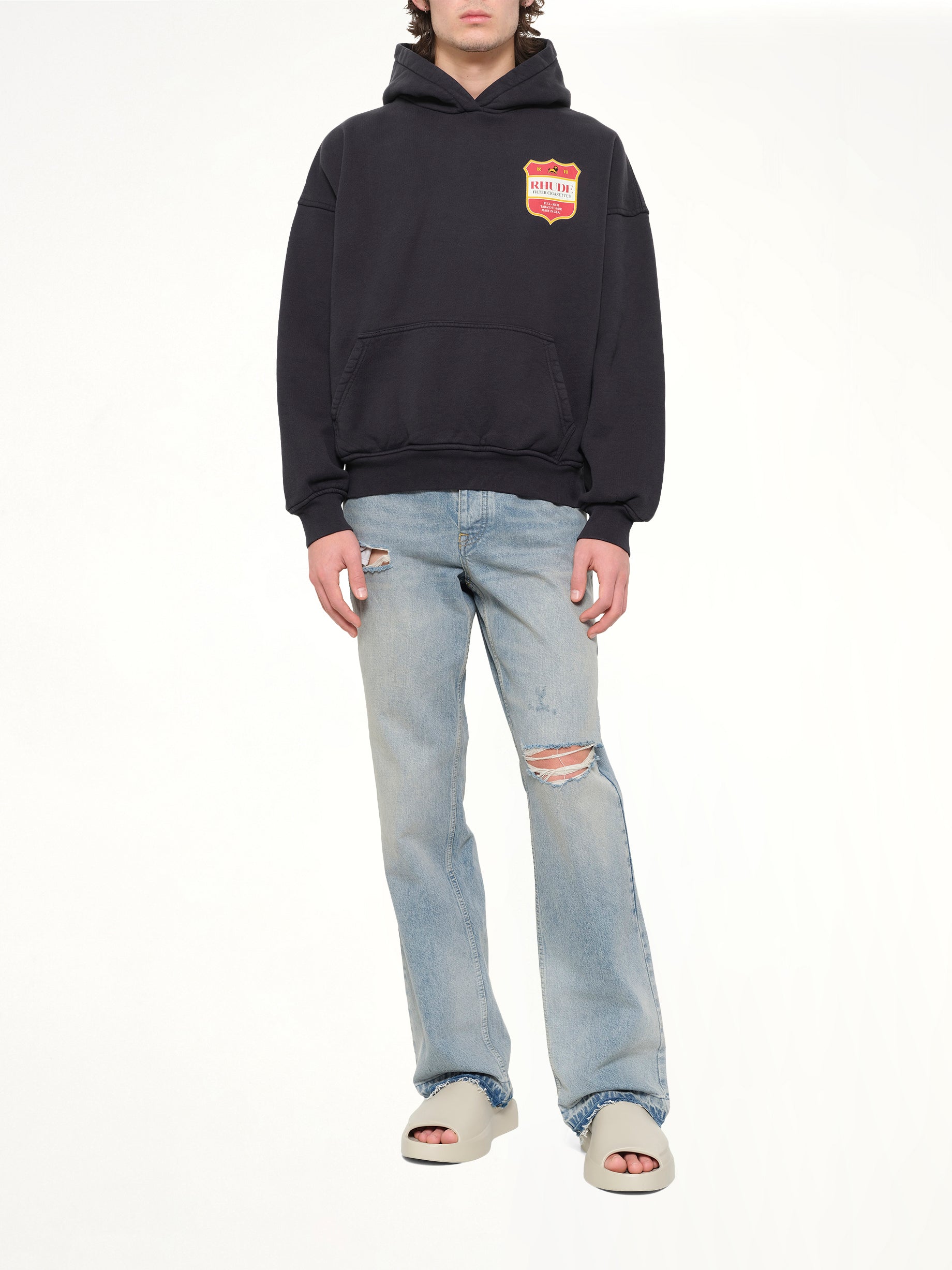 Filtaro Crest Hoodie in Vintage Black