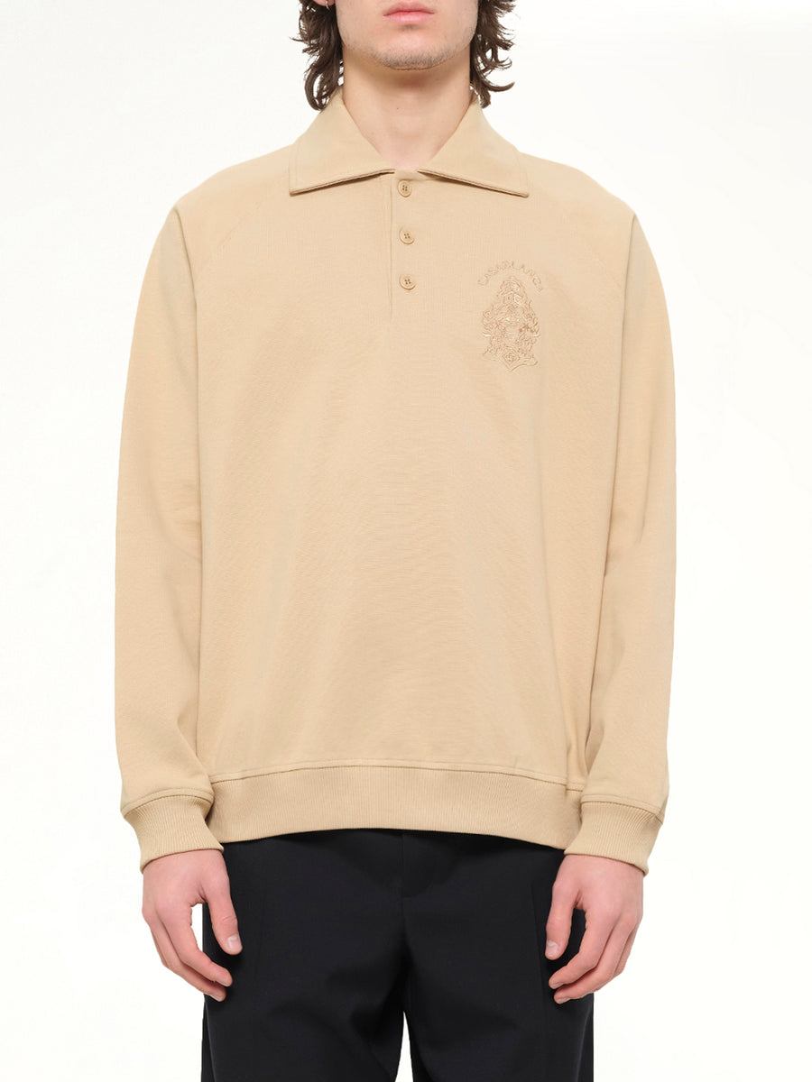 Punto Collared Sweatshirt in Beige