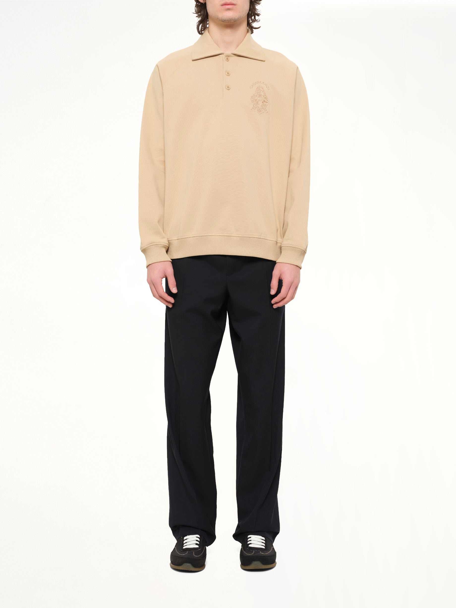 Punto Collared Sweatshirt in Beige