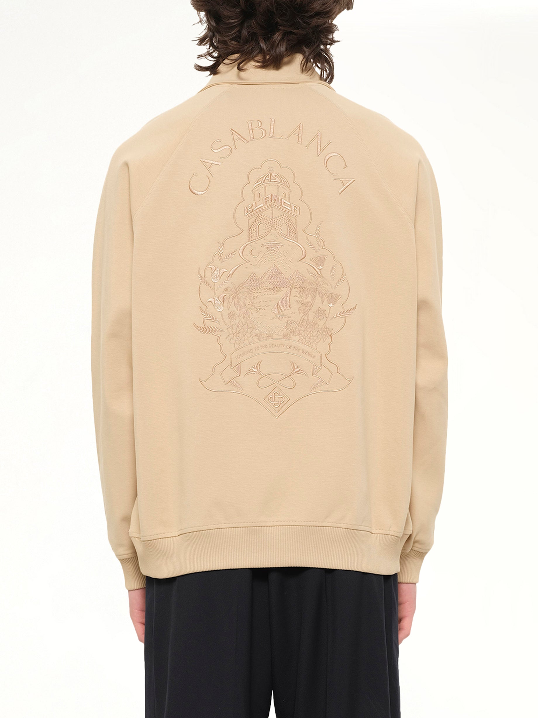 Punto Collared Sweatshirt in Beige
