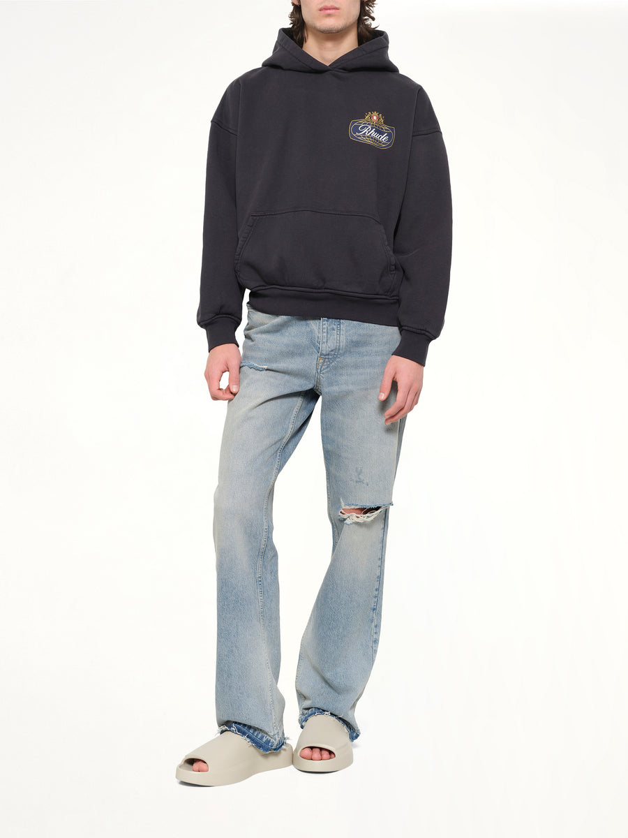 Rhude Safari Crest Hoodie in Vintage Black