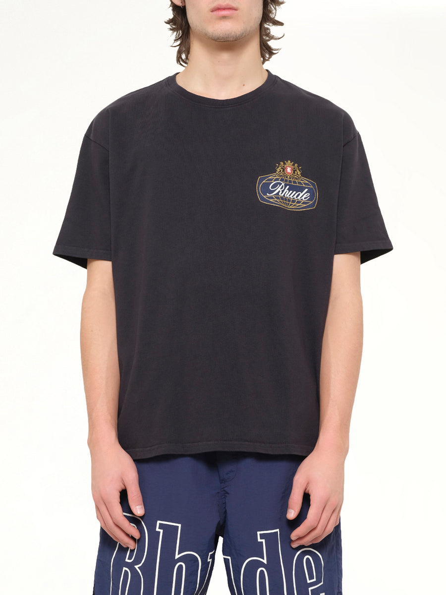 Rhude Safari Crest T-Shirt in Vintage Black