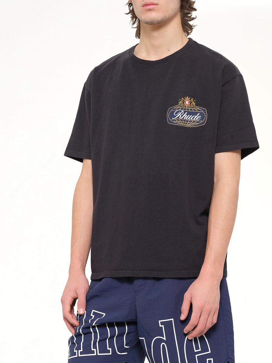 Rhude Safari Crest T-Shirt in Vintage Black