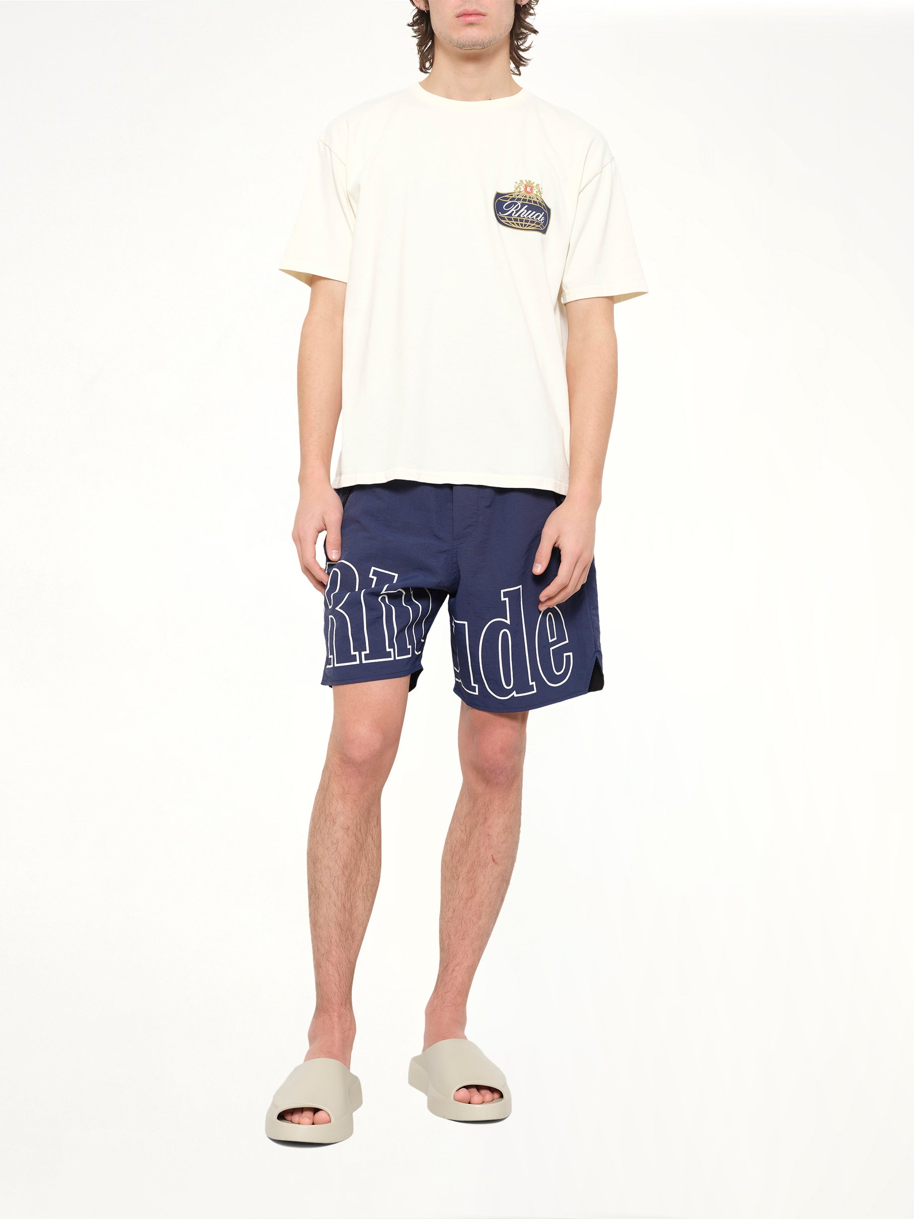 Rhude Safari Crest T-Shirt in Vintage White