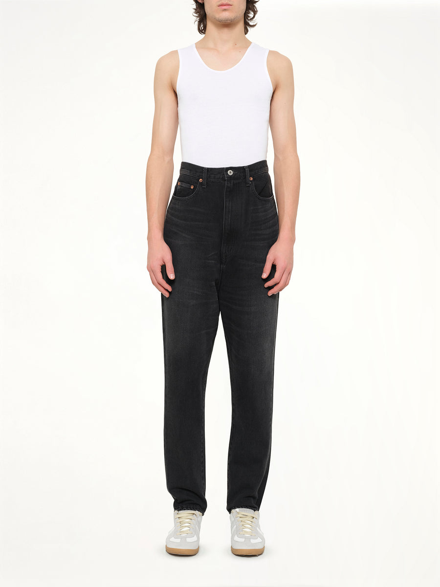 Denim Slim Pants in Black