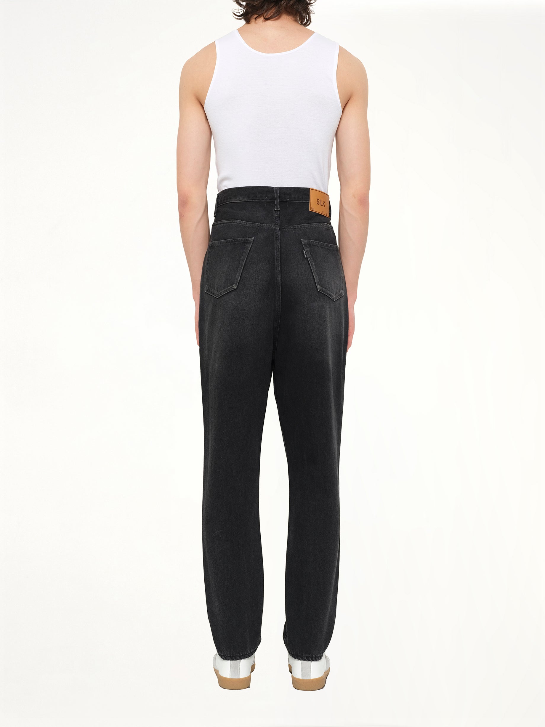 Denim Slim Pants in Black