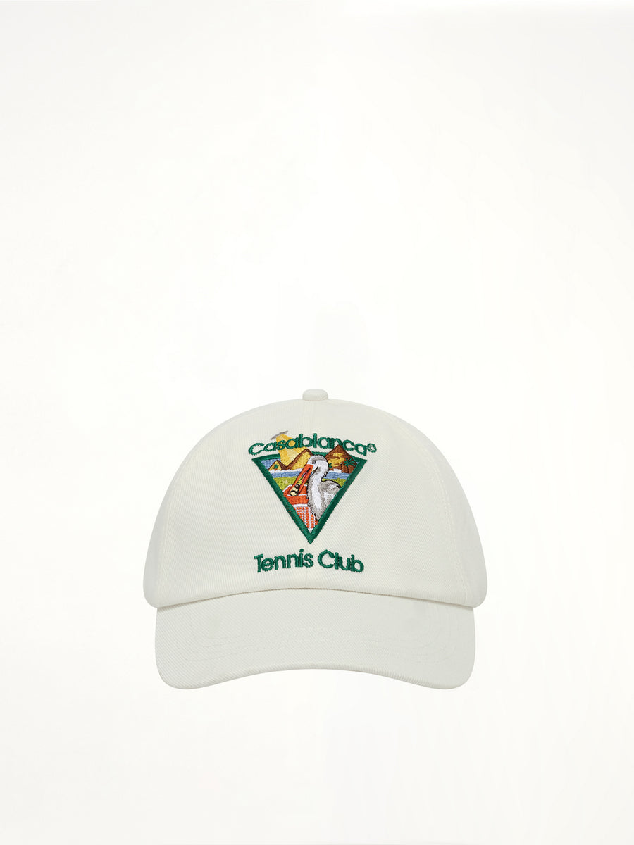 Pyramid Abduction Tennis Cap in White