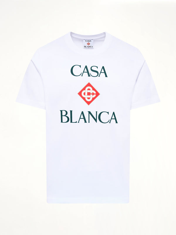 Casablanca Stacked Classic T-Shirt in White