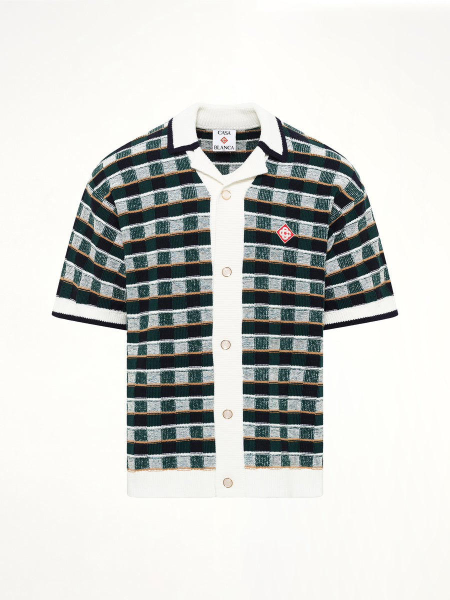 Cotton Mosaic Shirt in Green