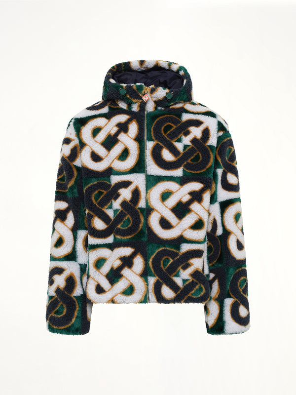 Fleece Casablanca Monogram Jacket in Green