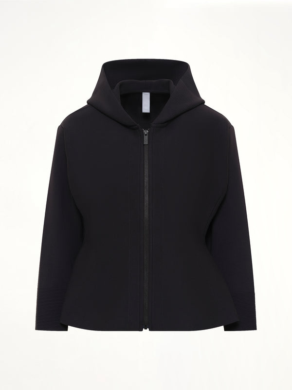 Milan Hoodie Flare Jacket in Black