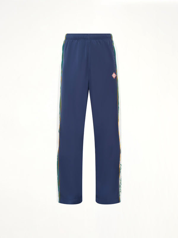 Poly Tafferta Track Pants in Navy