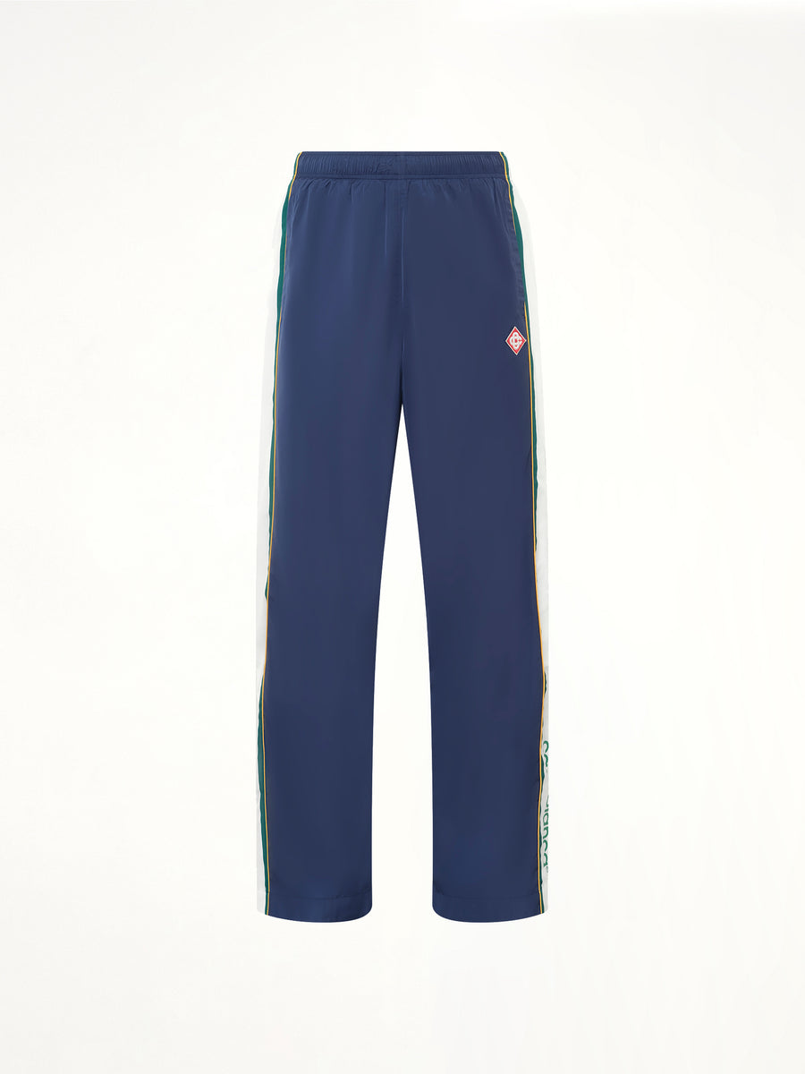 Poly Tafferta Track Pants in Navy